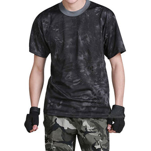 Summer Outdoor  Camouflage T shirt Men Breathable Army Tactical Combat T Shirt Military Dry Sport Tee